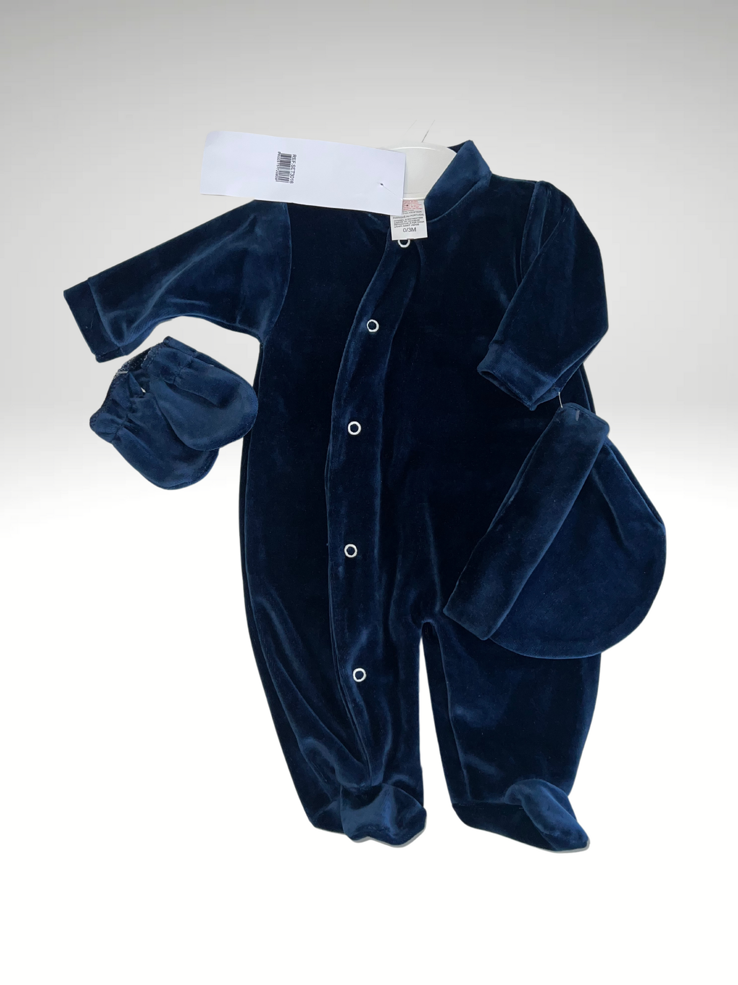 Pyjama 3 pièces velour