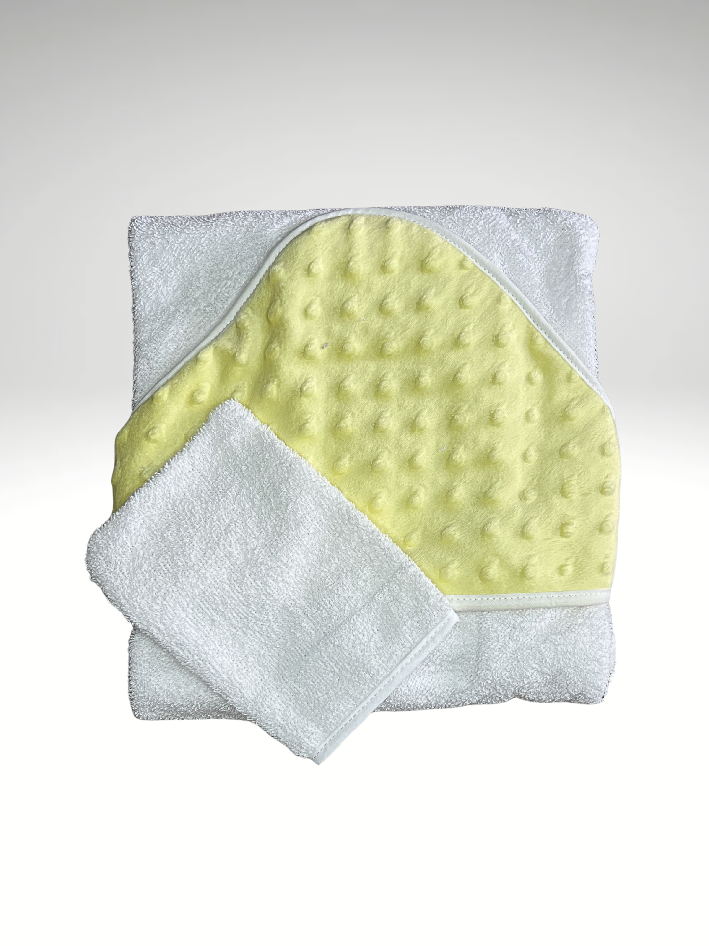 cape de bain + gant de toilette minky
