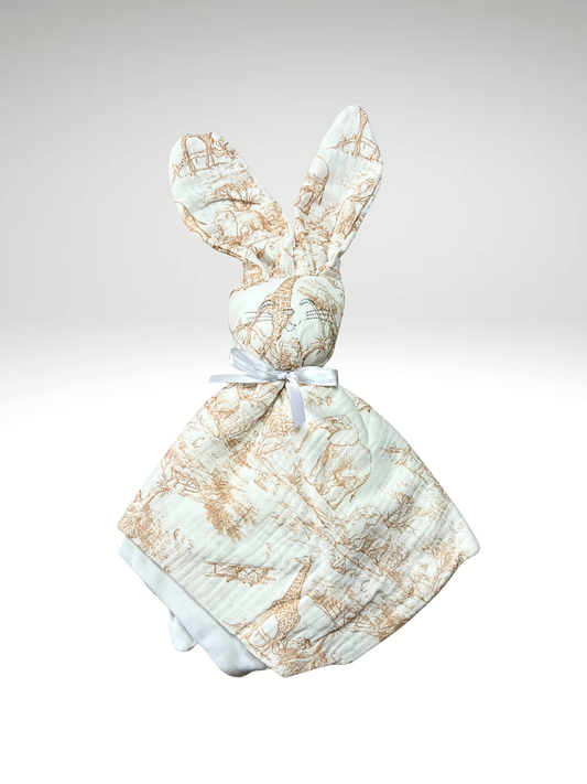 doudou lapin SAFARI en gaz de coton
